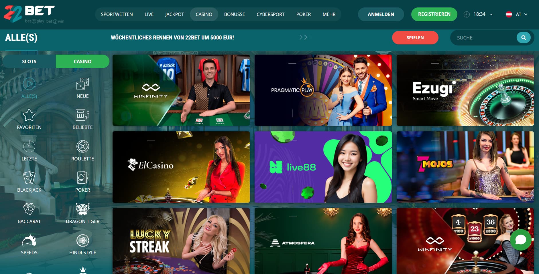 22Bet Casino Überprüfung